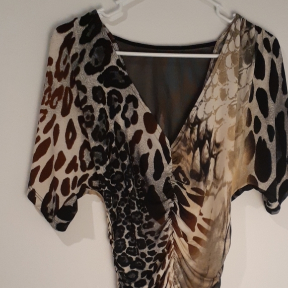 Arden B Leopard Print Blouse S - Picture 2 of 5